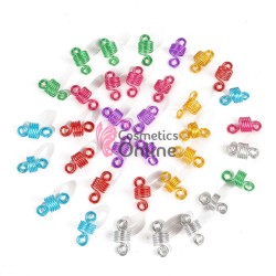 Inele din metal pentru codite afro RNG09 Colorate, Set 10 bucati